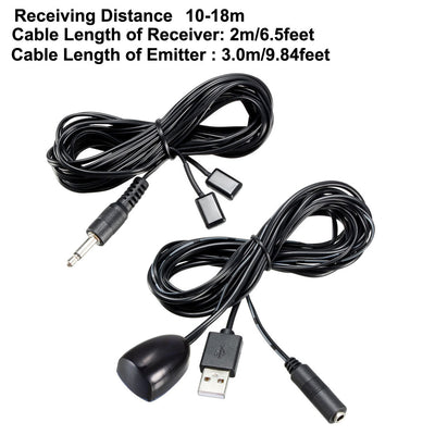 Harfington Uxcell Infrared Remote Extender Cable 1 Receiver 2 Emitters Repeater Kit USB Adapter