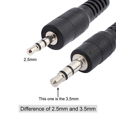 Harfington Uxcell IR Infrared Receiver Extender Cable 3.5mm Jack 4.9FT Long 26-39FT Receiving Distance Black Head 5pcs