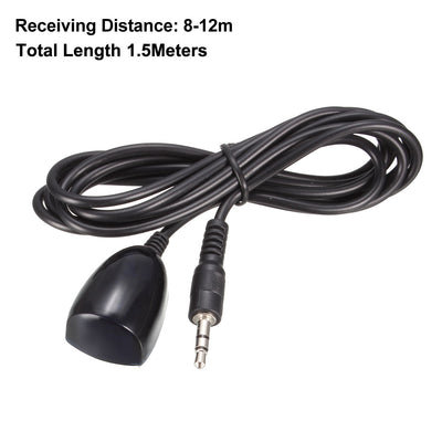 Harfington Uxcell 2pcs 3.5mm IR Remote Control Receiver Extension 1.5meter 8-12m Receiving