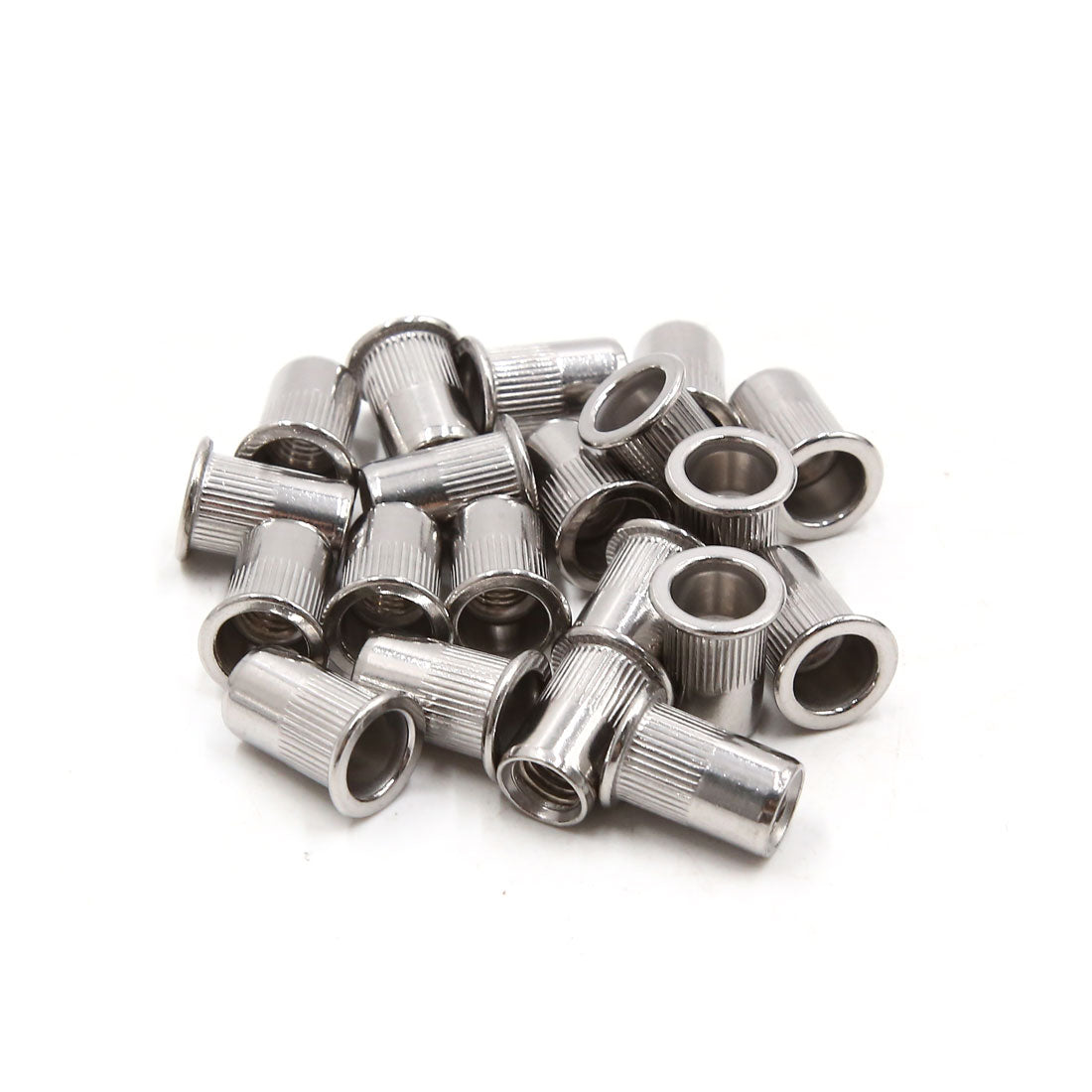 uxcell Uxcell 20pcs M8 Thread 304 Stainless Steel Flat Head Rivet Nut Insert  for Car