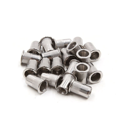 Harfington Uxcell 20pcs M8 Thread 304 Stainless Steel Flat Head Rivet Nut Insert  for Car