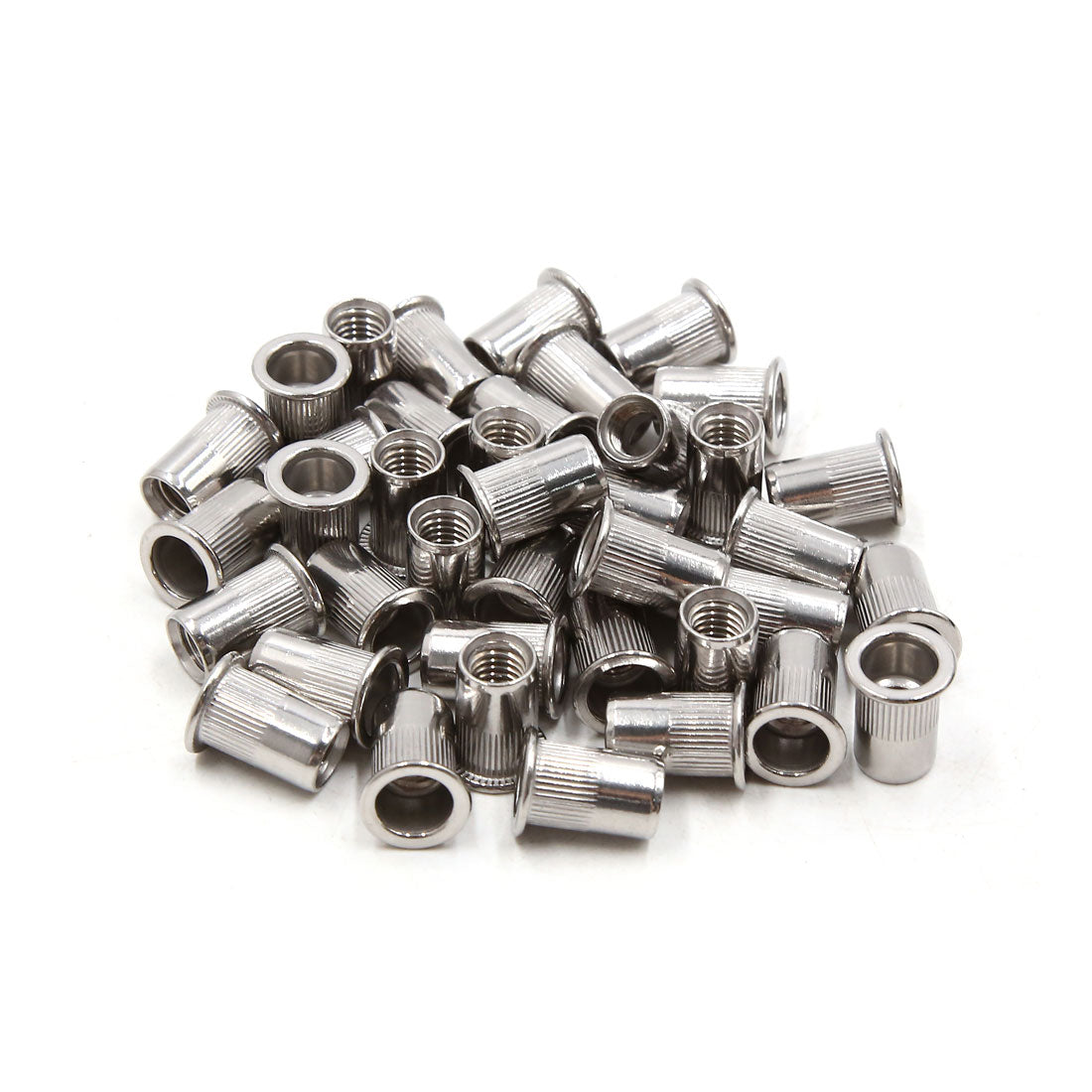 uxcell Uxcell 40pcs M8 Thread 304 Stainless Steel Flat Head Rivet Nut Insert  for Car