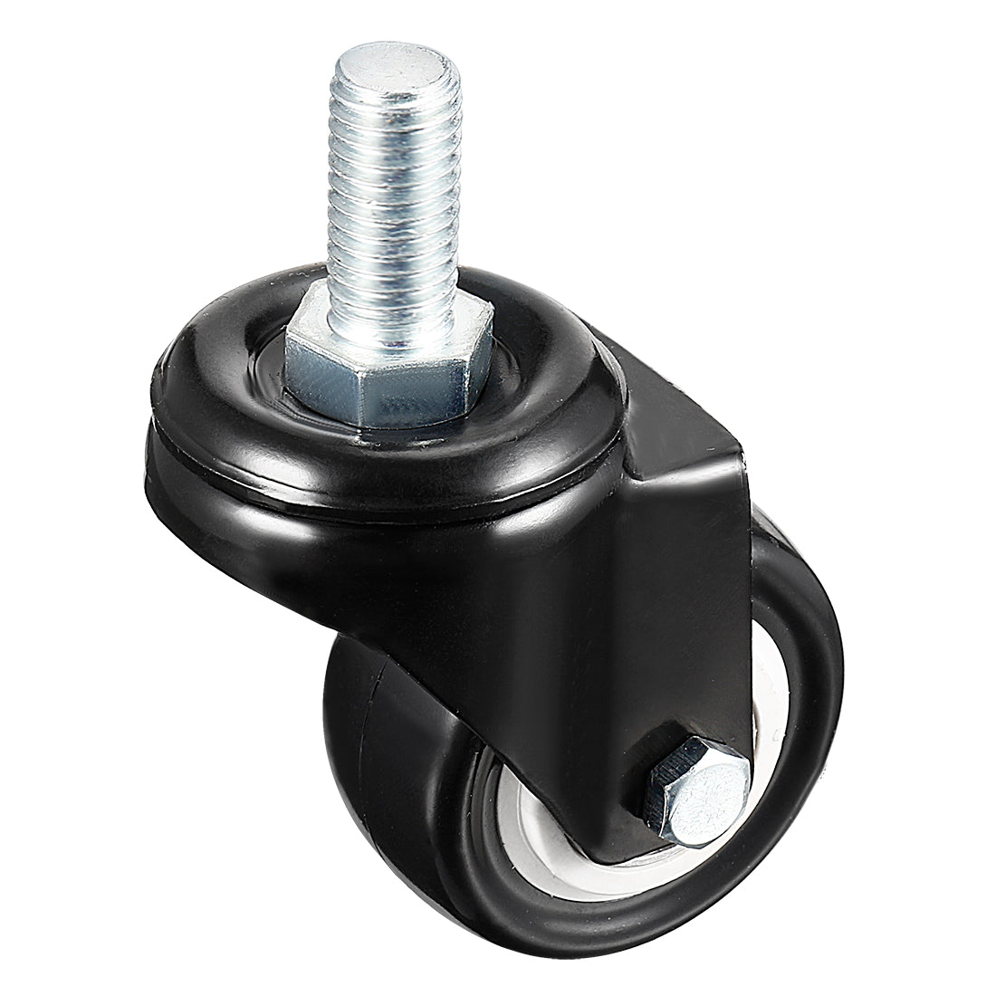 uxcell Uxcell 2 Inch Swivel Caster Wheels PU 360 Degree Threaded Stem Caster Wheel, M10 x 25mm, 132lb Capacity