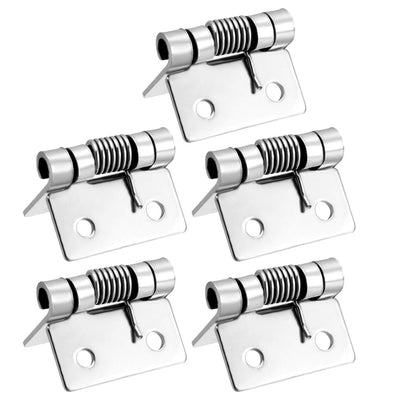 Harfington Uxcell 5pcs Selbstschließend Feder Scharnier 25mm Edelstahl DIY Hardware für Tür Kabinett DE de