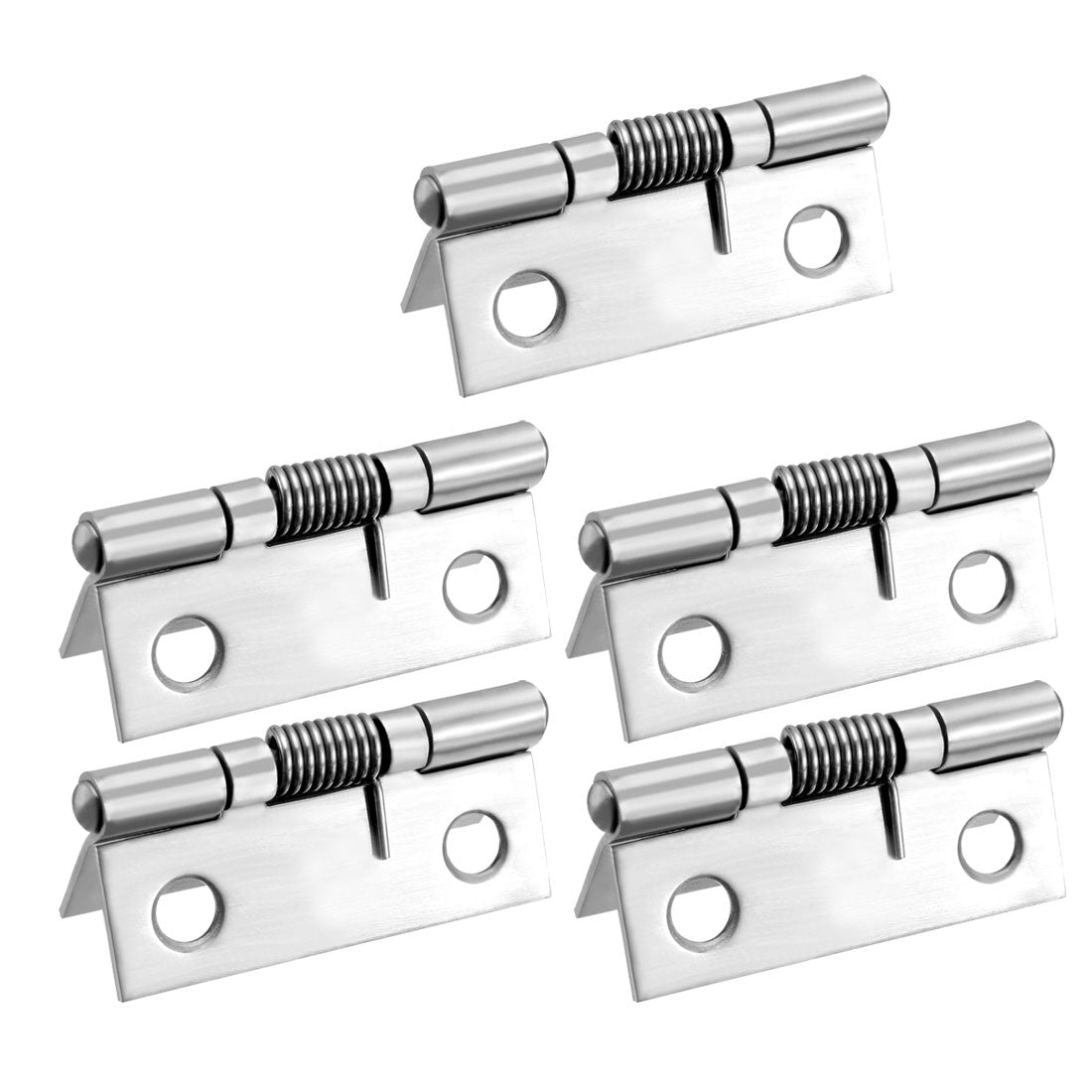 uxcell Uxcell 5pcs Selbstschließendes Feder Scharnier 38mm Edelstahl DIY Hardware für Tür Kabinett DE