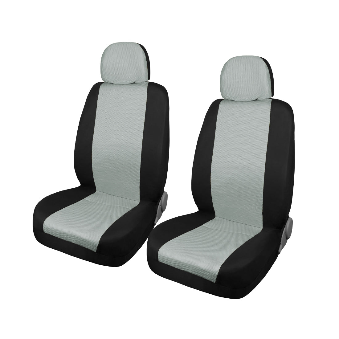 uxcell Uxcell Gray Black Car Truck Suv Flat Cloth Seat Covers Set W/Headrest Cover