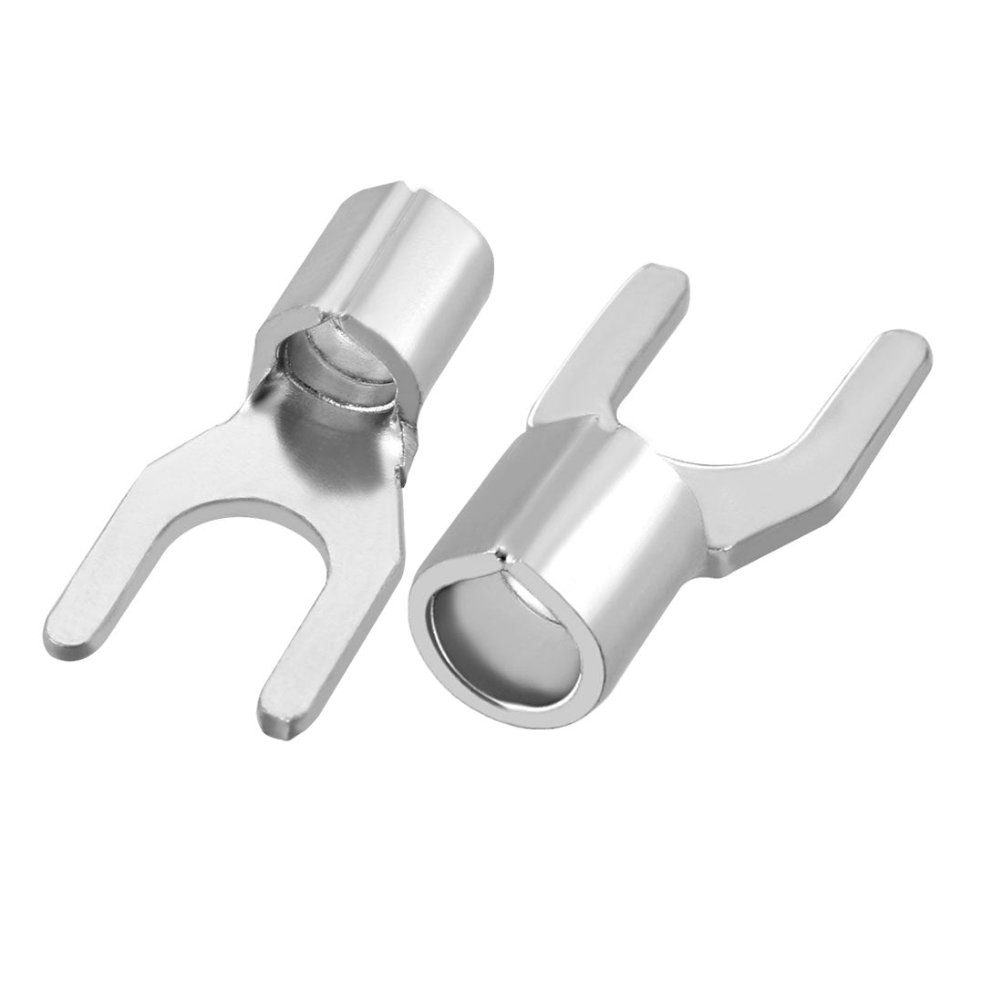 uxcell Uxcell 50x Gabel Typ Kupfer Nicht isoliert Spade Terminals SNB5.5-4S für 12-10 Draht