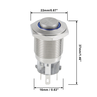 Harfington Uxcell Metal Push Button Switch Dia Switches