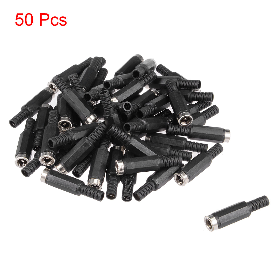 uxcell Uxcell 50pcs 5.5mm x 2.1mm Female DC Power Jack Connector Socket Adapter for Power Supply Connector