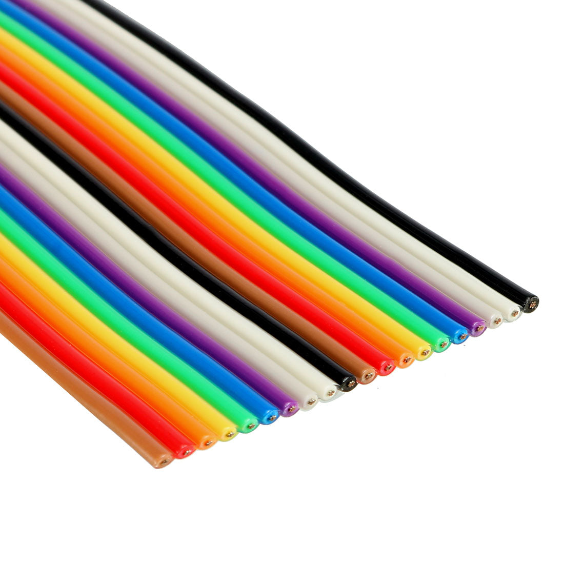 uxcell Uxcell Flat Ribbon Cable 20P Rainbow IDC Wire 1.27mm Pitch 1 Meter Long