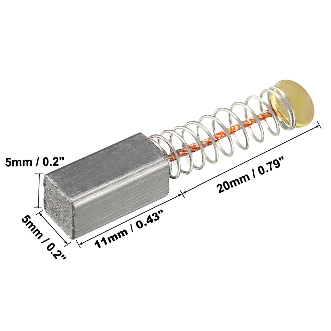 uxcell Uxcell Carbon Brushes for Electric Motors 11mm x 5mm x 5mm Replacement Repair Part 4pcs