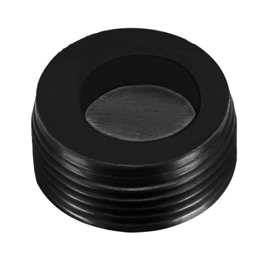 Harfington Uxcell Carbon Brush Holder Caps 17mm O.D. 9.5mm I.D. 7.7mm Thickness Motor Brush Cover Plastic Fitting Thread Black 2pcs