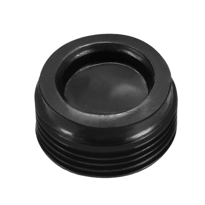 Harfington Uxcell Carbon Brush Holder Caps 16mm O.D. 8mm Thickness Motor Brush Cover Plastic Fitting Thread Black 2pcs