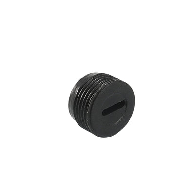 Harfington Uxcell Carbon Brush Holder Caps 14mm O.D. 7.5mm I.D. 8mm Thickness Motor Brush Cover Plastic Fitting Thread Black 2pcs