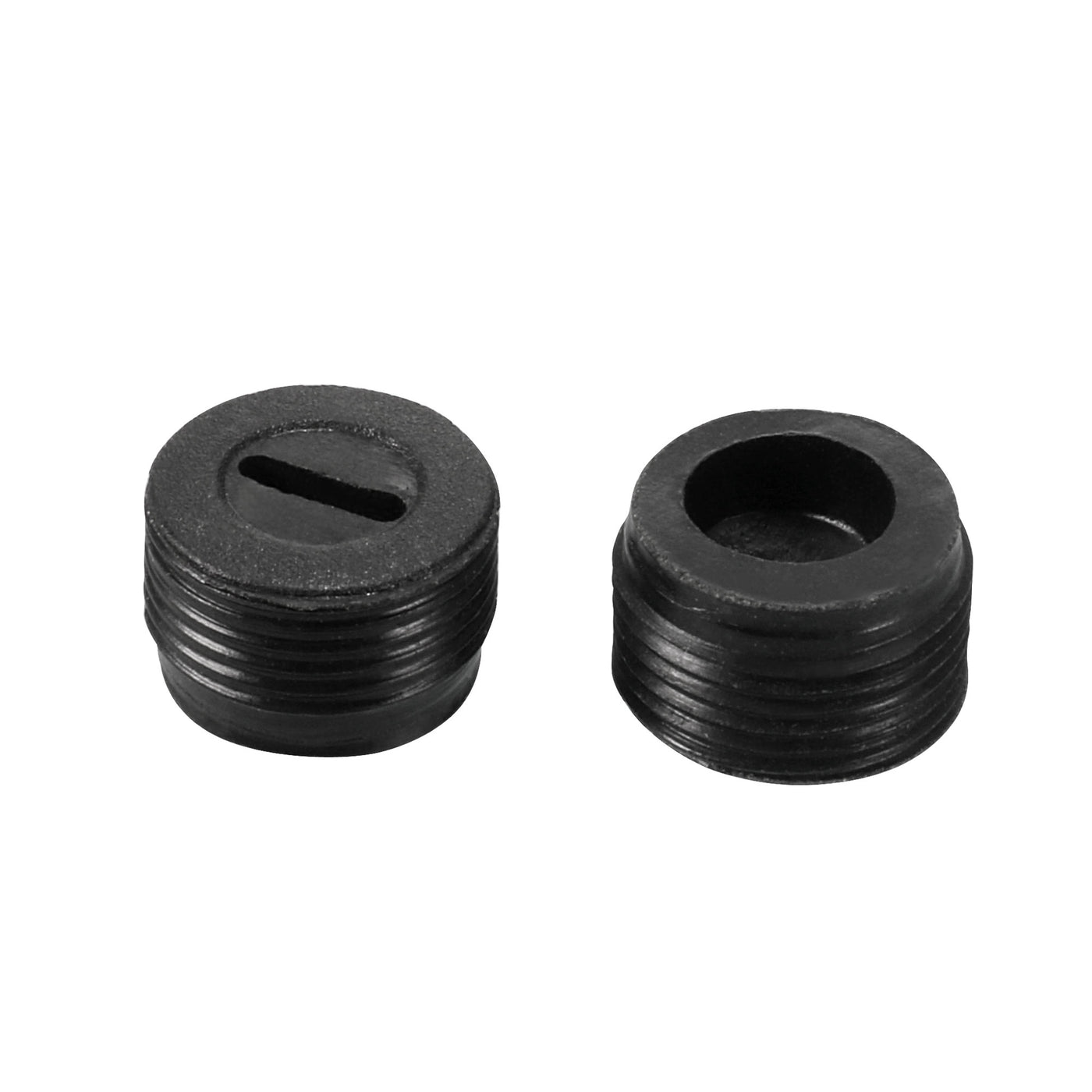 uxcell Uxcell Carbon Brush Holder Caps 14mm O.D. 7.5mm I.D. 8mm Thickness Motor Brush Cover Plastic Fitting Thread Black 2pcs