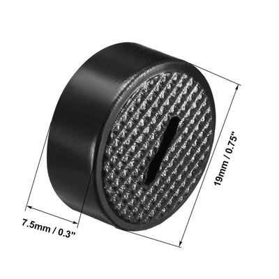 Harfington Uxcell Carbon Brush Holder Caps 19mm O.D. 15mm I.D. 7.5mm Thickness Motor Brush Cover Plastic Fitting Thread Black 2pcs