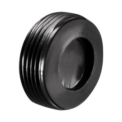 Harfington Uxcell Carbon Brush Holder Caps 18mm O.D. 6.3mm Thickness Motor Brush Cover Plastic Fitting Thread Black 2pcs