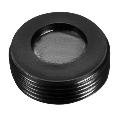 Harfington Uxcell Carbon Brush Holder Caps 18mm O.D. 6.3mm Thickness Motor Brush Cover Plastic Fitting Thread Black 2pcs