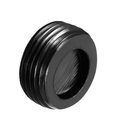 Harfington Uxcell Carbon Brush Holder Caps 13mm O.D. 7.5mm I.D. 5.2mm Thickness Motor Brush Cover Plastic Fitting Thread Black 10pcs