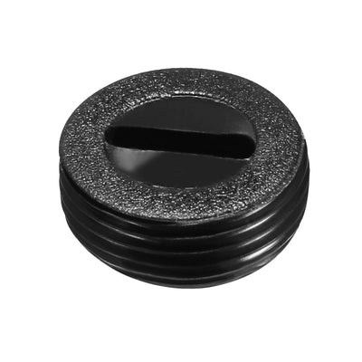 Harfington Uxcell Carbon Brush Holder Caps 13mm O.D. 7.5mm I.D. 5.2mm Thickness Motor Brush Cover Plastic Fitting Thread Black 10pcs