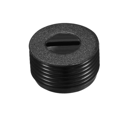 Harfington Uxcell Carbon Brush Holder Caps 15mm O.D. 9mm I.D. 8mm Thickness Motor Brush Cover Plastic Fitting Thread Black 40pcs