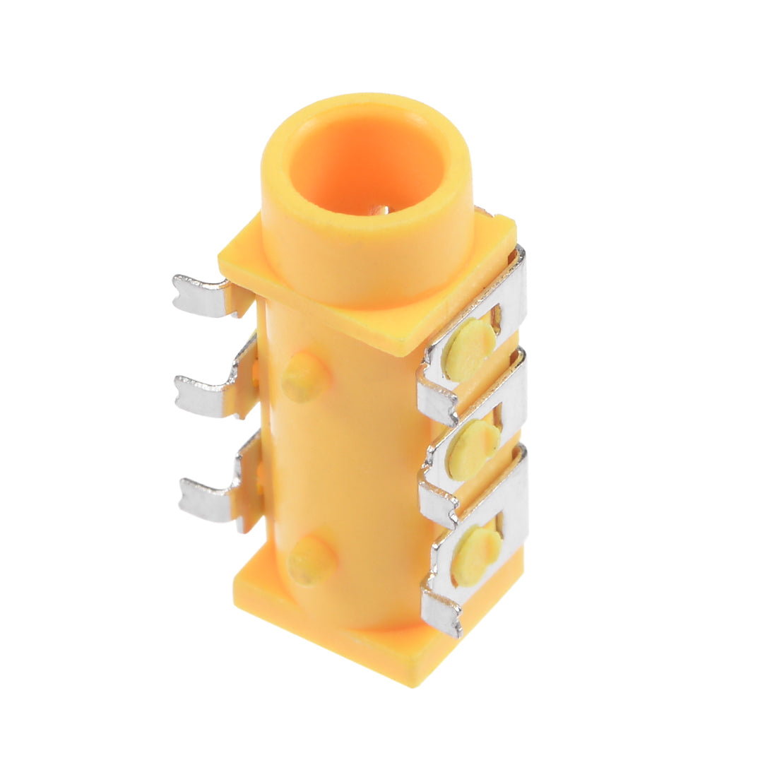 uxcell Uxcell 10Pcs PCB Mount 3.5mm 6 Pin Socket Headphone Stereo Jack Audio Video Connector Yellow PJ313D