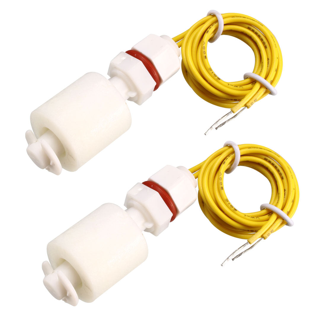 uxcell Uxcell 2pcs PP Float Switch M8 46mm Fish Tank Vertical Liquid Water Level Sensor Plastic White