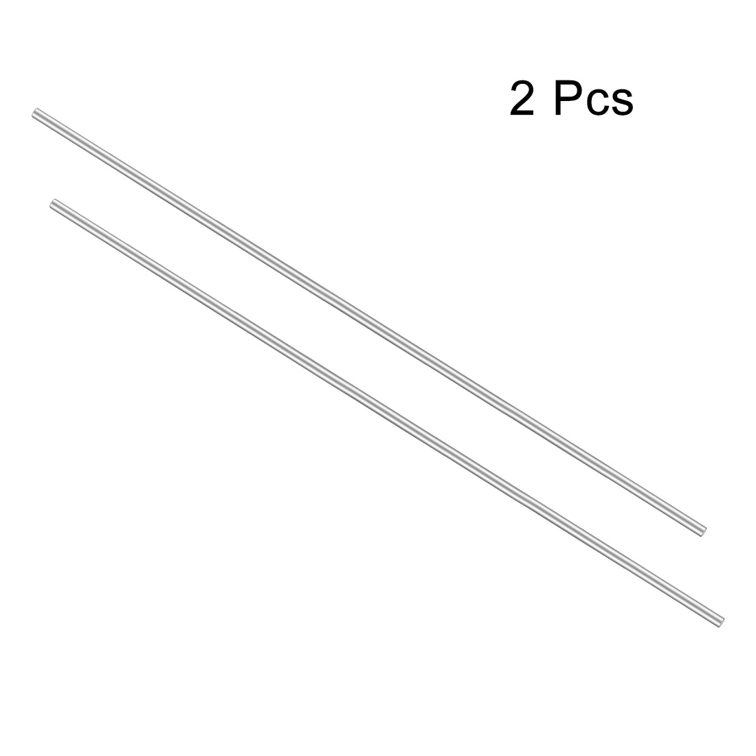 uxcell Uxcell 2Pcs Stainless Steel Shaft Round Rod 300mmx2mm for DIY Toy RC Car Model Part