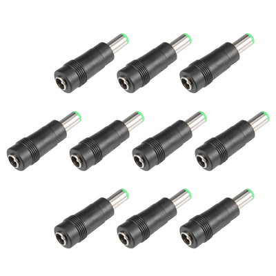 Harfington Uxcell 10Pcs Copper DC Power Connector 5.5mmx2.1mm Female to 6.3mmx3.0mm Male Adapter