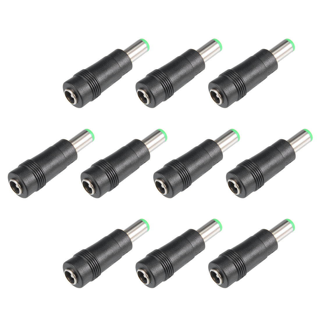 uxcell Uxcell 10Pcs Copper DC Power Connector 5.5mmx2.1mm Female to 6.3mmx3.0mm Male Adapter