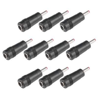 Harfington Uxcell 10 Stück DC Stromanschluss 3,5x1,35mm Stecker auf 5,5x2,1mm Klinke Adapter Fassverbinder