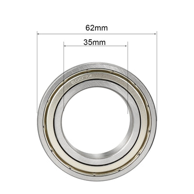 Harfington Uxcell Deep Groove Ball Bearings Inch Double Shielded Chrome Steel ABEC1 Z2