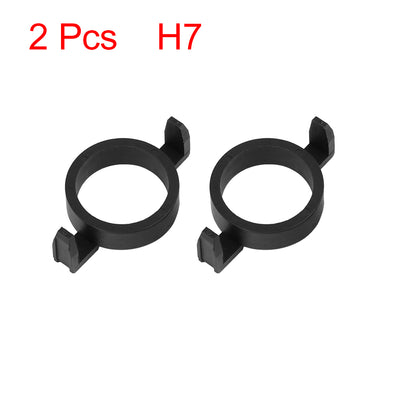 Harfington Uxcell 2pcs Black Plastic H7 LED Headlight Base Buckle Lamp Bulb Holder Adapter for Ford Mondeo for Peugeot