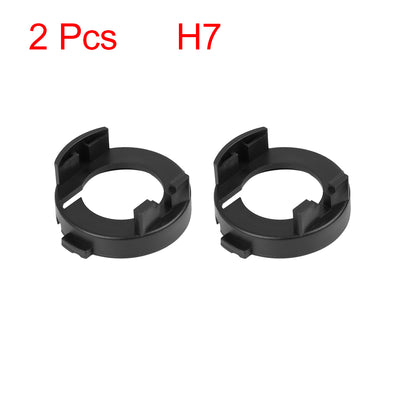 Harfington Uxcell 2 Pcs Black Plastic H7 LED Headlight Base Buckle Lamp Bulb Holder Adapter for Car Auto