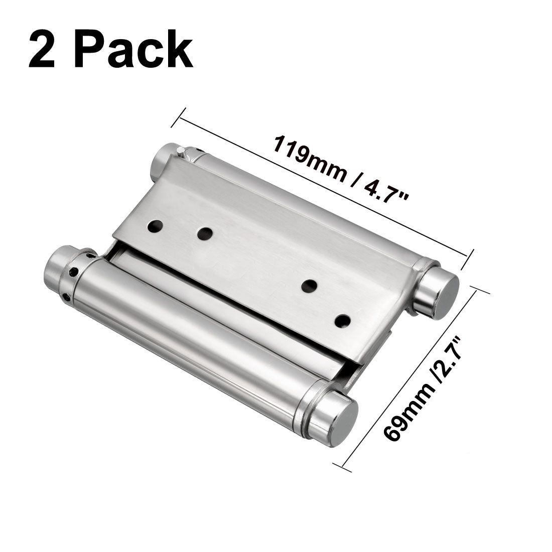 uxcell Uxcell 2pcs Federband Doppelte Aktion 4"Edelstahl Scharniere mit Spannungseinstellung DE