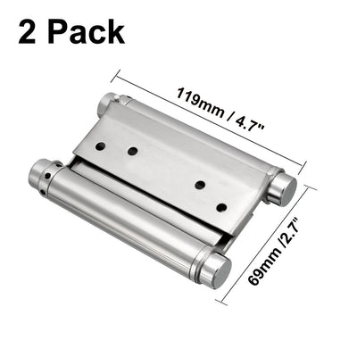 Harfington Uxcell 2pcs Federband Doppelte Aktion 4"Edelstahl Scharniere mit Spannungseinstellung DE