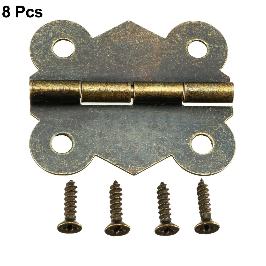 uxcell Uxcell 1.57" Antique Bronze Hinges Retro Butterfly Shape Hinge Replacement with Screws 8pcs