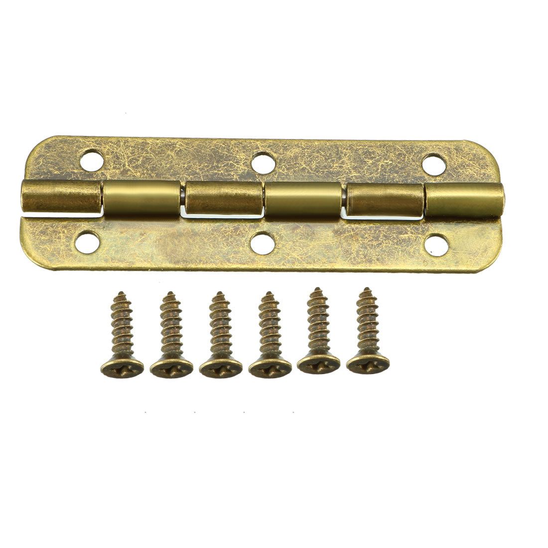 uxcell Uxcell 1.97" Antique Bronze Hinges Retro Hinge Replacement with Screws 4pcs