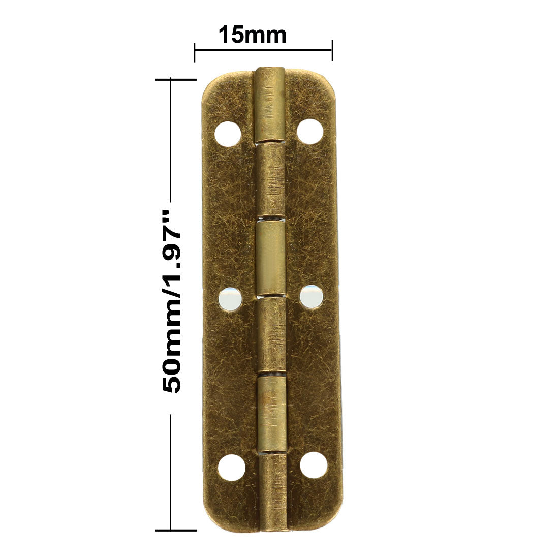 uxcell Uxcell 1.97" Antique Bronze Hinges Retro Hinge Replacement with Screws 4pcs