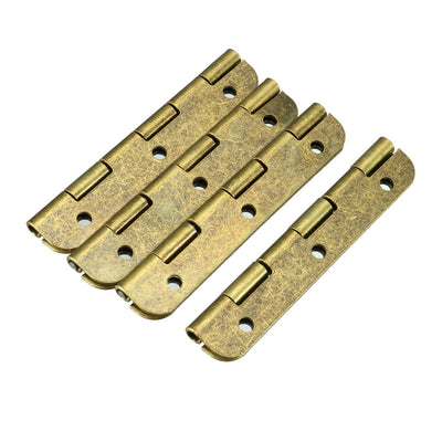 Harfington Uxcell 1.97" Antique Bronze Hinges Retro Hinge Replacement with Screws 4pcs