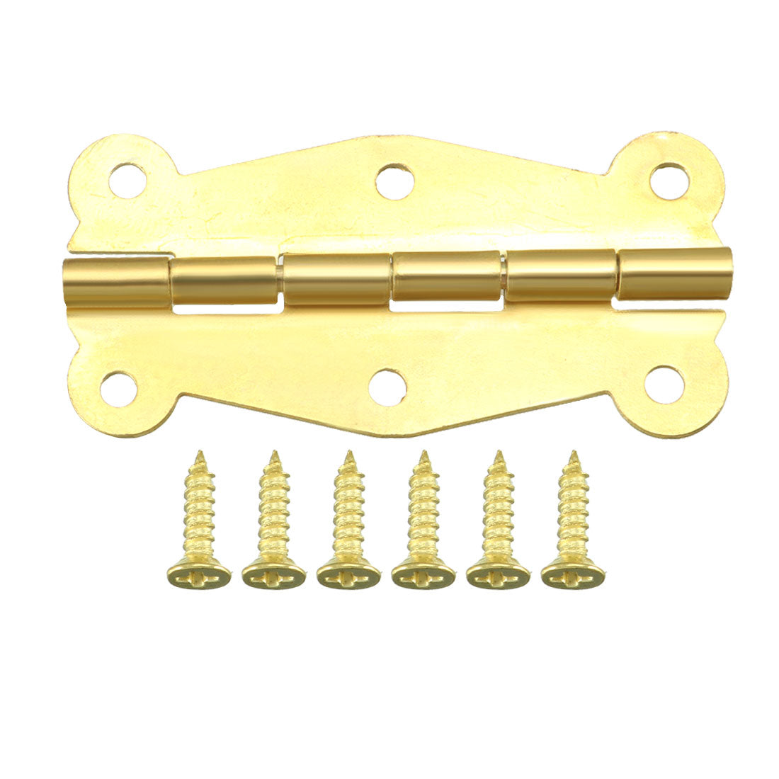 uxcell Uxcell 2.01" Golden Hinges Butterfly Shape Hinge Replacement with Screws 10pcs