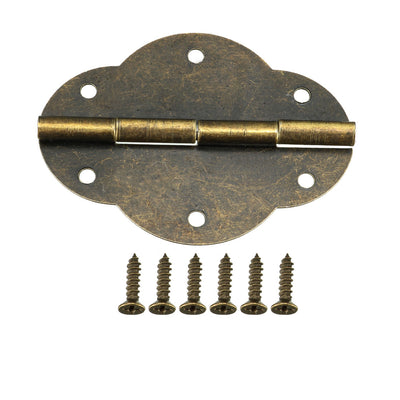 Harfington Uxcell 10 Stk. Antike Bronze Stoßscharniere Mini Scharnier Ersatz mit Schrauben 2,2" DE de