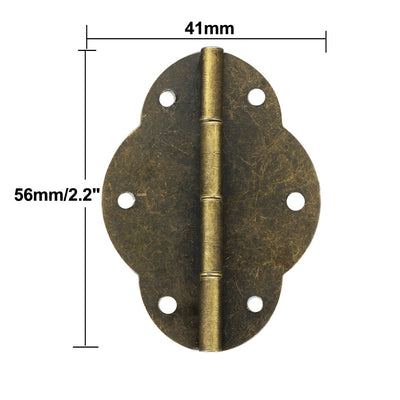 Harfington Uxcell 10 Stk. Antike Bronze Stoßscharniere Mini Scharnier Ersatz mit Schrauben 2,2" DE de