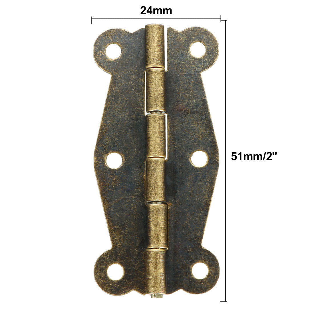 uxcell Uxcell 2" Antique Bronze Hinges Retro Butterfly Shape Hinge Replacement with Screws 20pcs