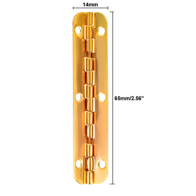 Harfington Uxcell 2.56" Golden Hinges Butterfly Shape Hinge Replacement with Screws 5pcs