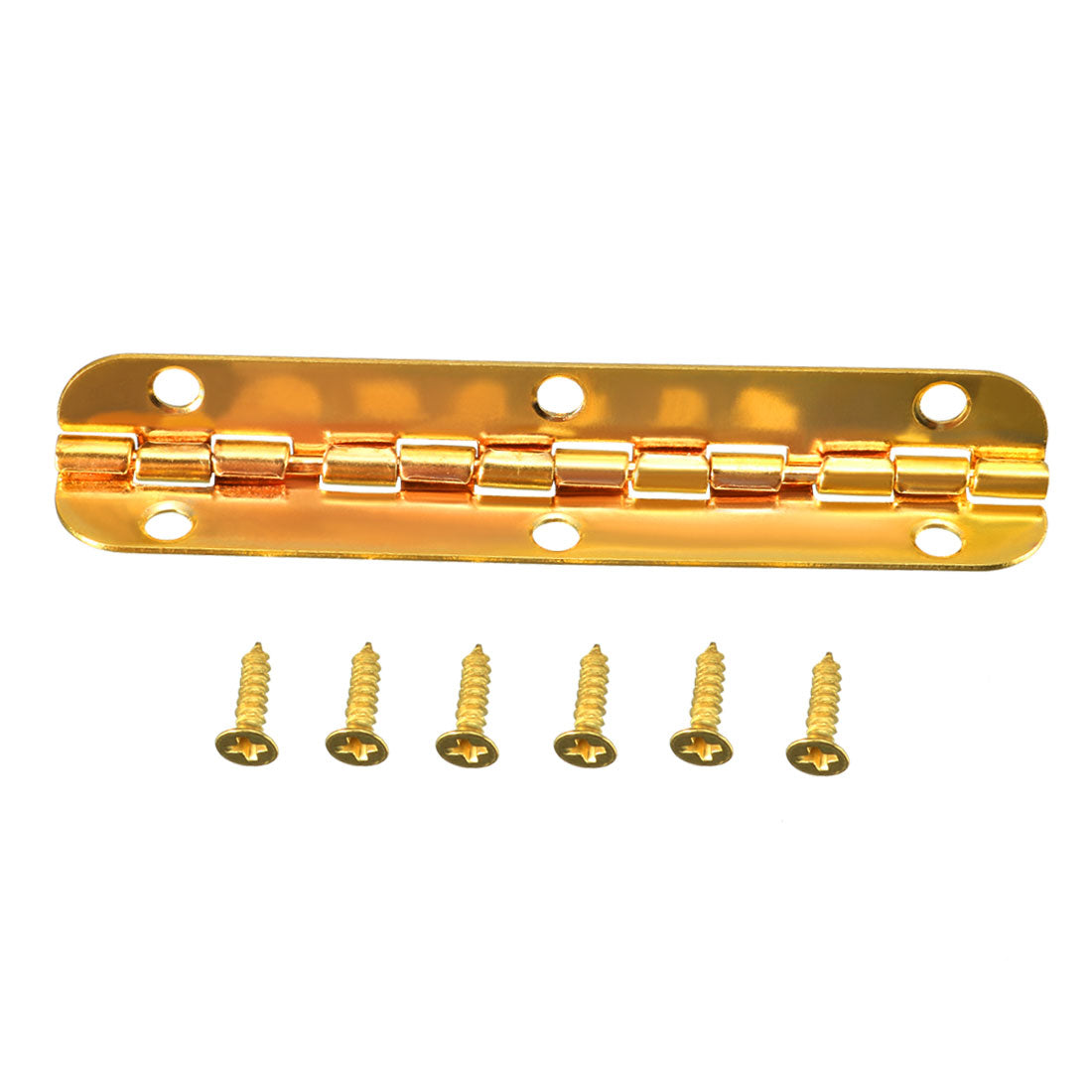 uxcell Uxcell 2.56" Golden Hinges Butterfly Shape Hinge Replacement with Screws 5pcs