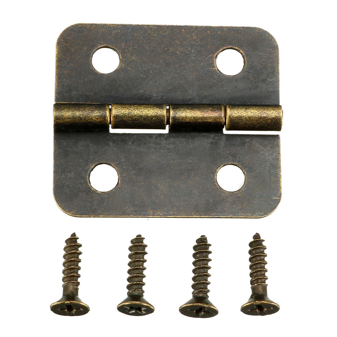 uxcell Uxcell 1.18" Antique Bronze Hinges Retro Mini Hinge Replacement with Screws 10pcs