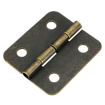 Harfington Uxcell 1.18" Bronze Tone Hinges Vintage Mini Hinge with Screws 20pcs