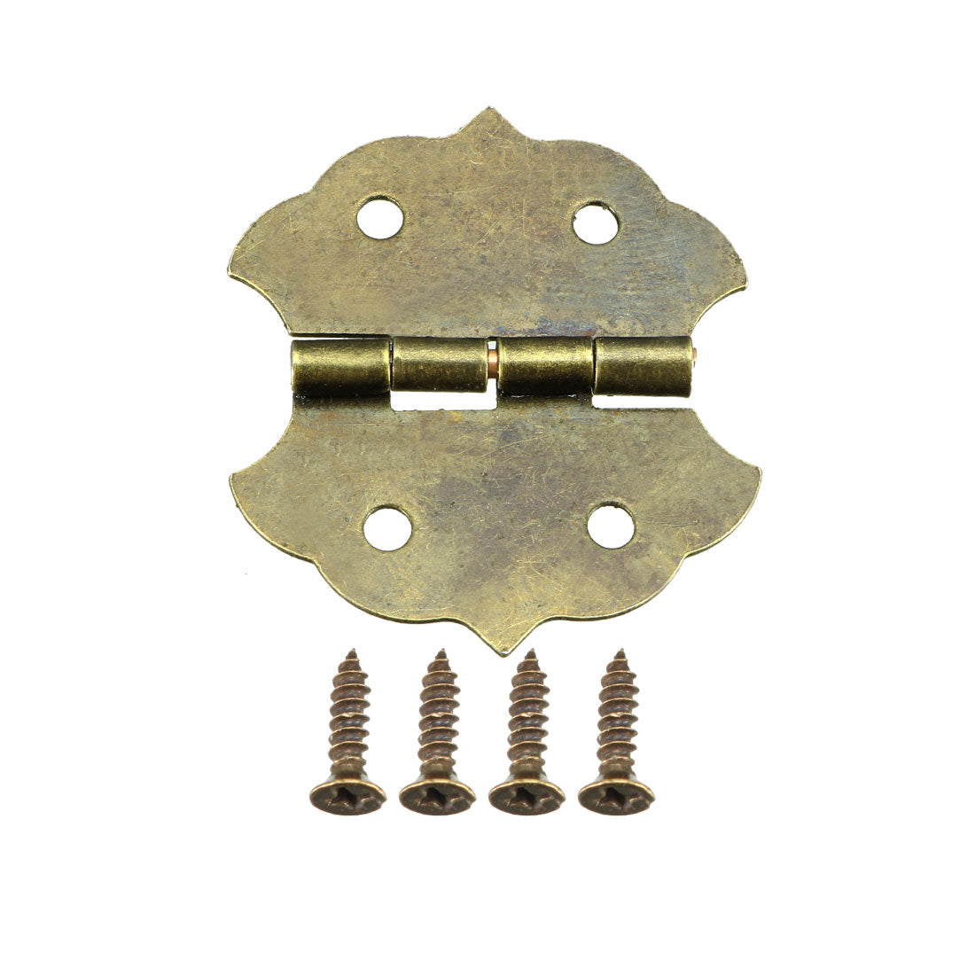 uxcell Uxcell 1.12" Antique Bronze Hinges Retro Mini Hinge Replacement with Screws 8pcs