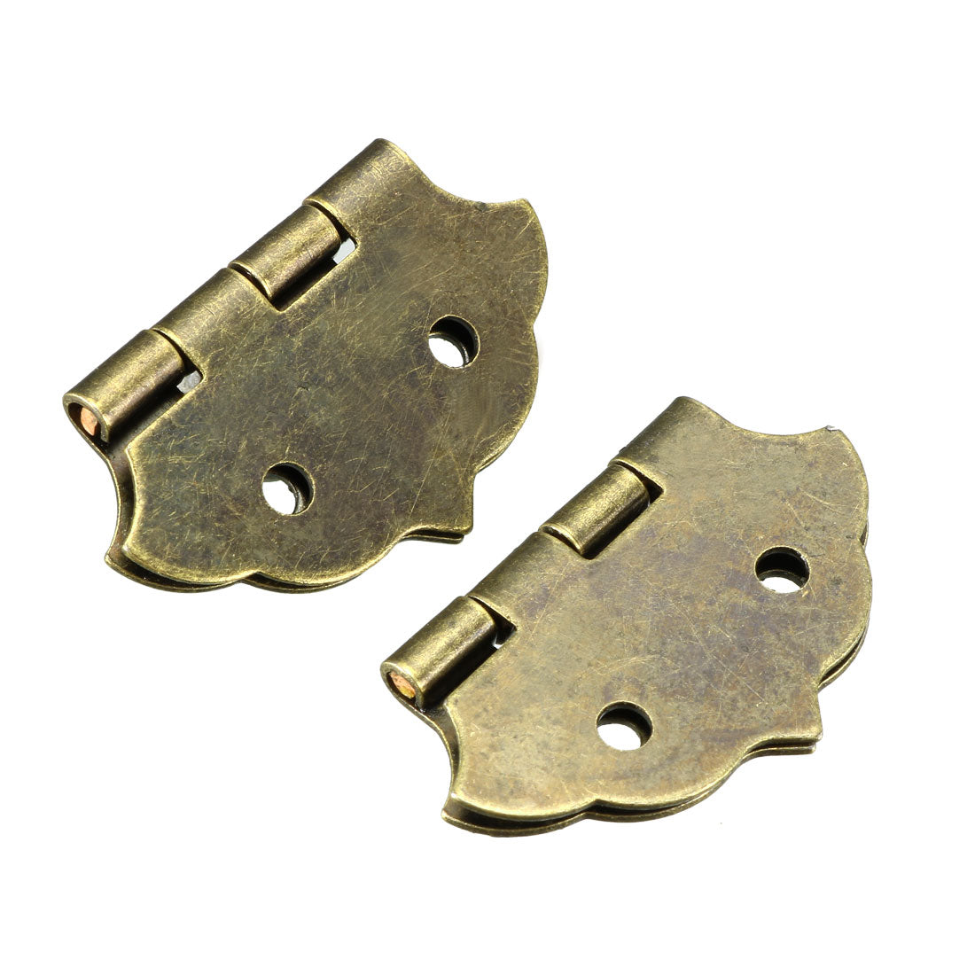 uxcell Uxcell 1.12" Antique Bronze Hinges Retro Mini Hinge Replacement with Screws 8pcs